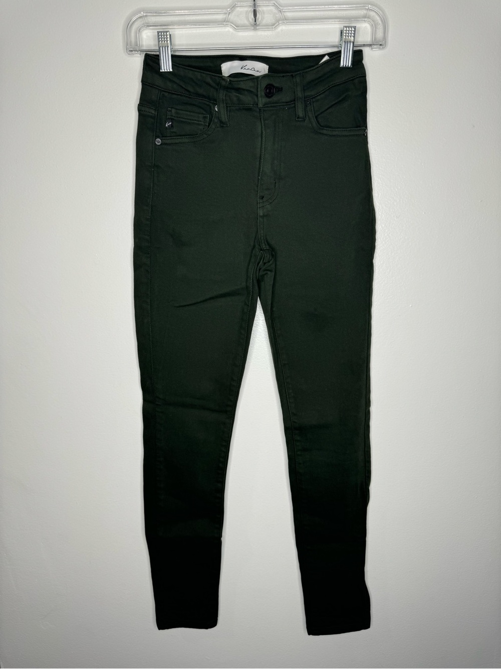 KanCan Olive Green High Rise Skinny Jeans Size 23 Stretch Denim